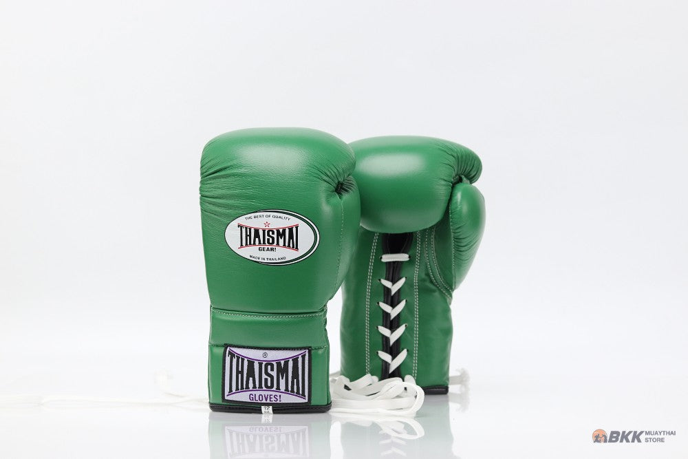 THAISMAI Green Lace Up Boxing Gloves