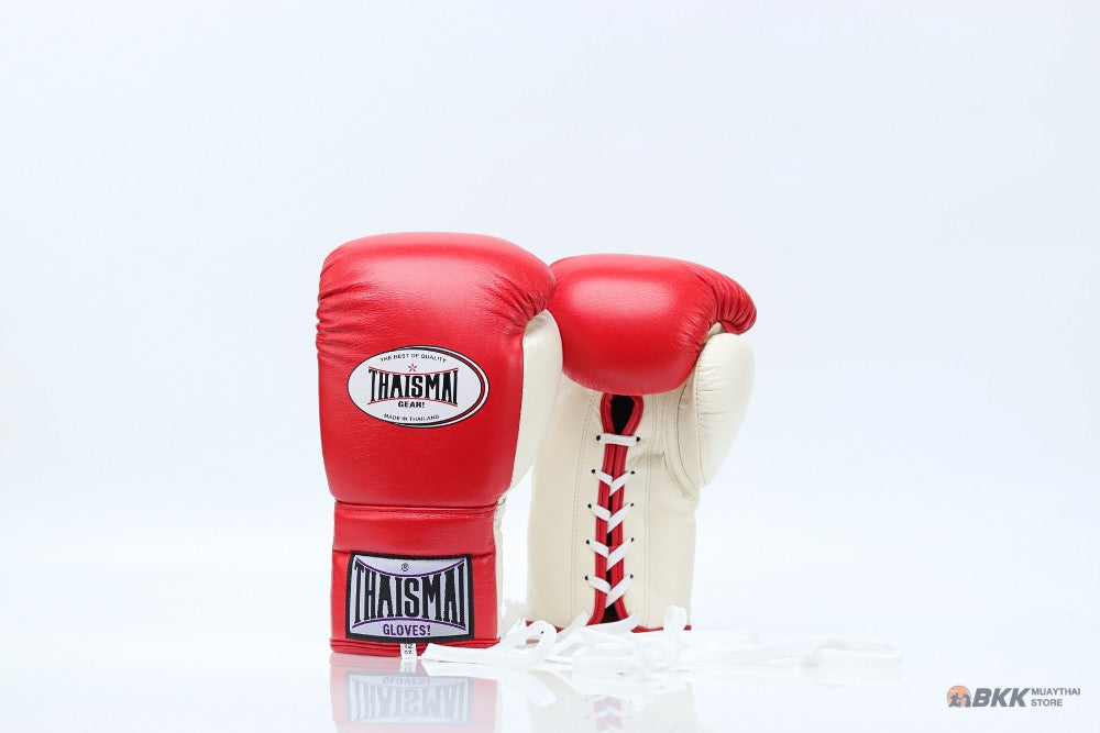 THAISMAI Red/White Lace Up Gloves