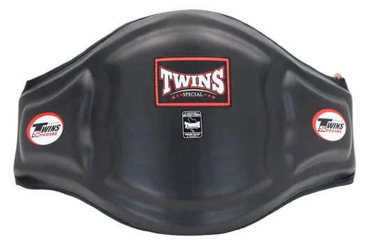 Black protective belt with Twins Special logo on a white background