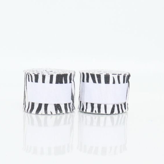 Zebra print shorts on a white background