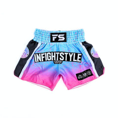INFIGHTSTYLE Muay Thai Shorts IVY Ombré Splatter “Bubblegum”