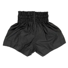 Black shorts on a white background with BKK Muaythai Store logo.