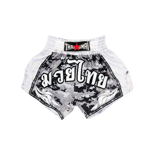 THAISMAI Camo Grey Muay Thai Shorts