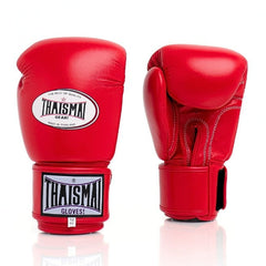 Red boxing gloves with 'Thaismai' branding on a white background