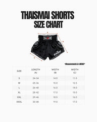 THAISMAI Classic Muay Thai Boxing Shorts Black/Gold