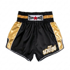 THAISMAI Classic Muay Thai Boxing Shorts Black/Gold