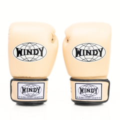 Windy BGVH Classic Velcro Boxing Gloves Cream