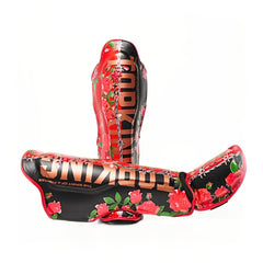 Top King TKSGRS Rose Shin Guards Floral Leather