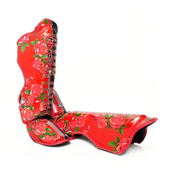 Top King TKSGRS Rose Shin Guards Floral Leather