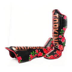 Top King TKSGRS Rose Shin Guards Floral Leather