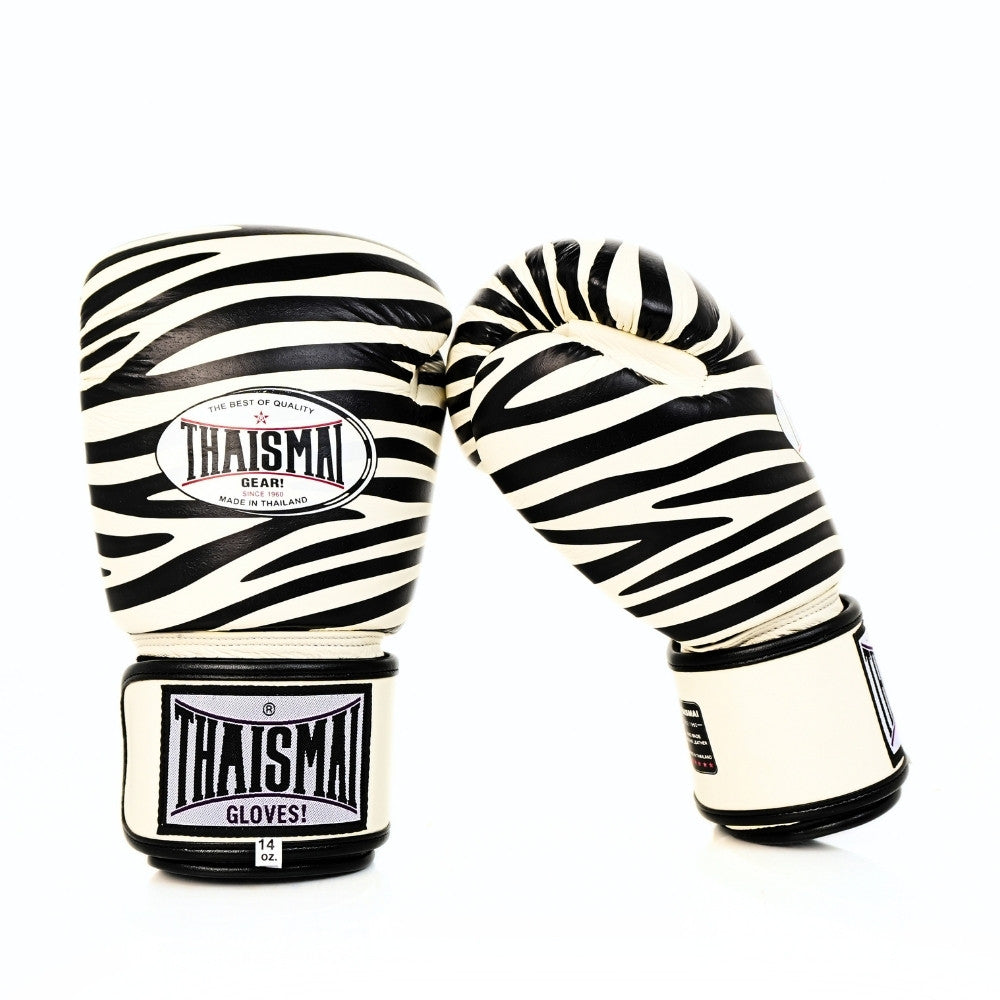 ThaiSmai [FBG124-Zebra] Muay Thai Boxing Gloves