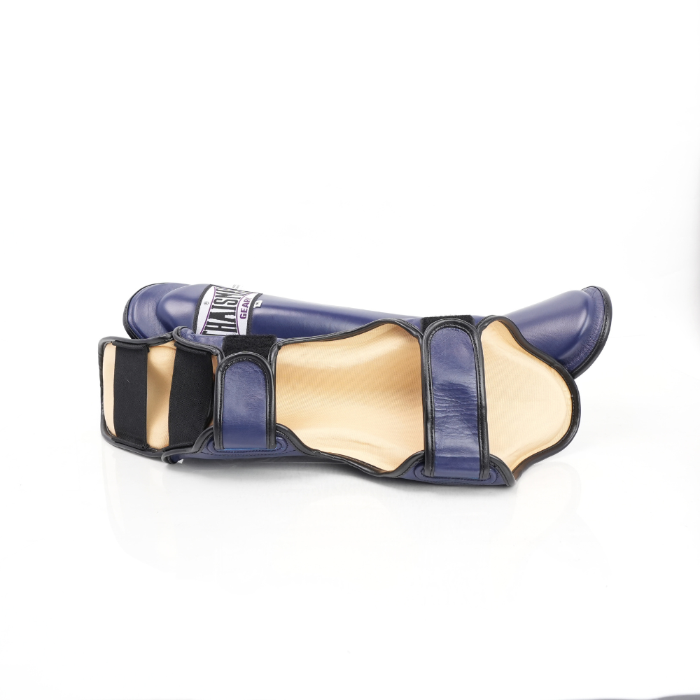THAISMAI [LP184] Muay Thai Shin Guards Navy Blue