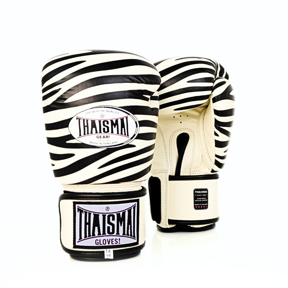 ThaiSmai [FBG124-Zebra] Muay Thai Boxing Gloves