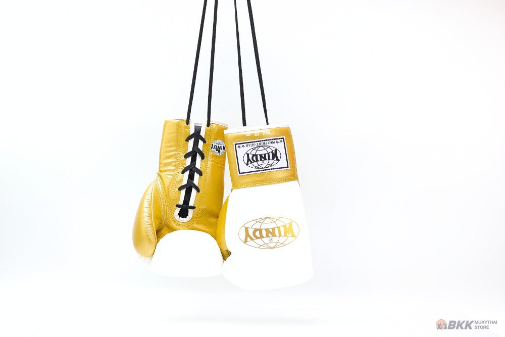 Windy [BGL] Lace Up Boxing Gloves White/Gold