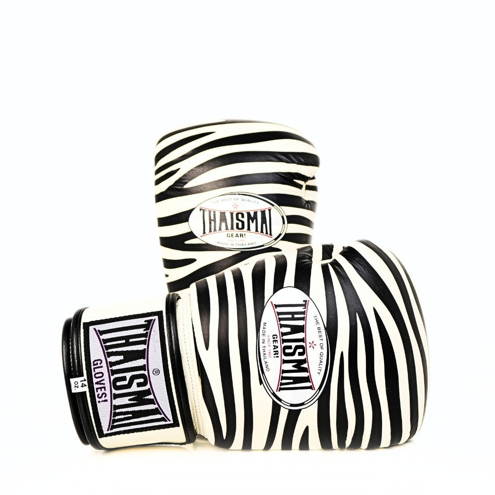 ThaiSmai [FBG124-Zebra] Muay Thai Boxing Gloves