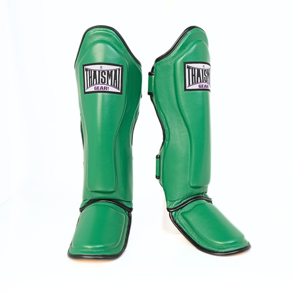 THAISMAI [LP184] Muay Thai Shin Guards Green