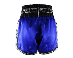 Twins Special [TBS-SKULL] Muay Thai Shorts Blue-back