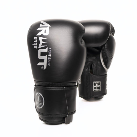 ARWUT [BG5] ''THE ASCENT'' MUAY THAI BOXING GLOVES JET BLACK