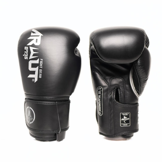 ARWUT [BG5] ''THE ASCENT'' MUAY THAI BOXING GLOVES JET BLACK