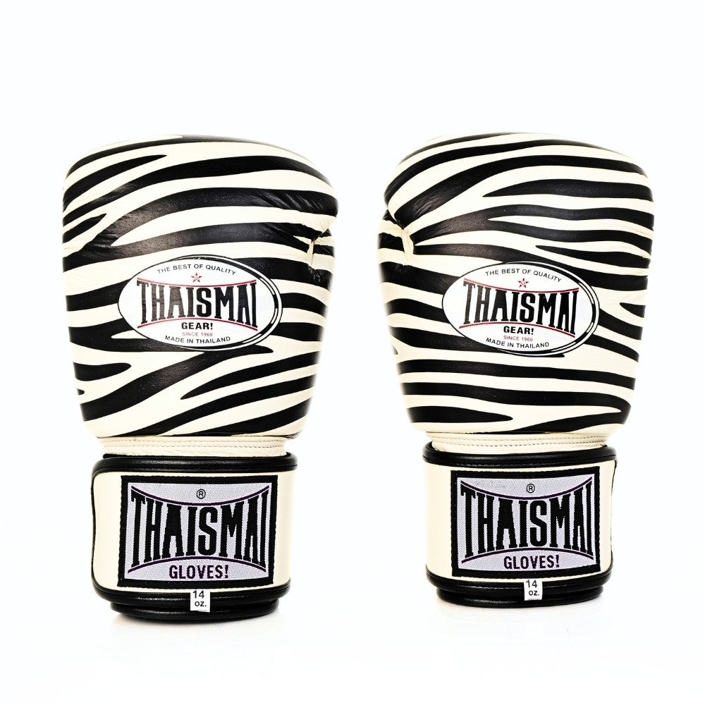 ThaiSmai [FBG124-Zebra] Muay Thai Boxing Gloves
