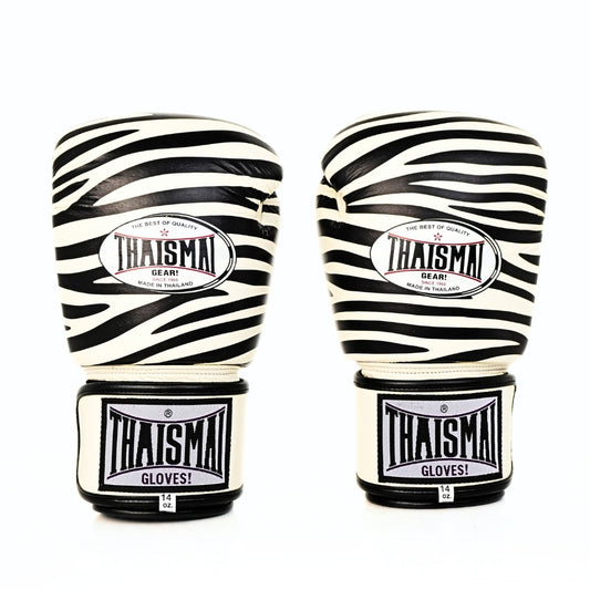 ThaiSmai [FBG124-Zebra] Muay Thai Boxing Gloves