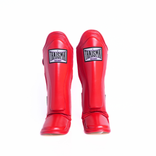 THAISMAI [LP184] Muay Thai Shin Guards Red