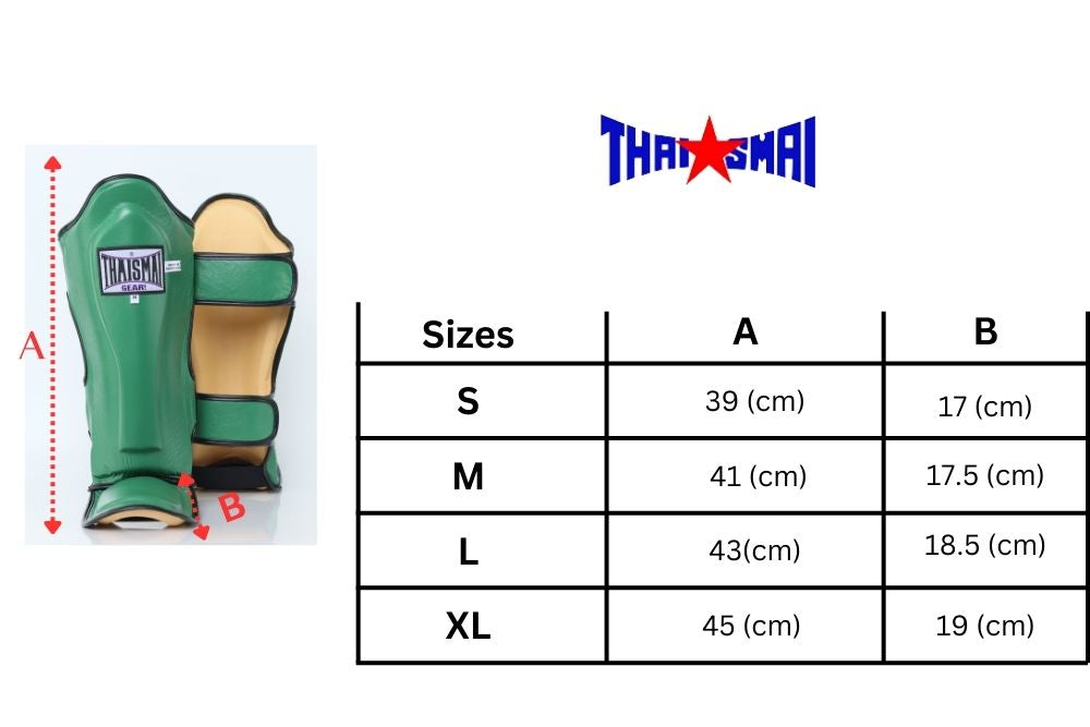 THAISMAI Muay Thai Shin Guards Black