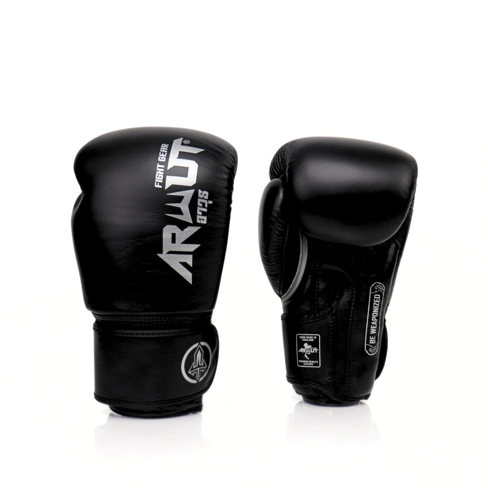 ARWUT [BG5] ''THE ASCENT'' MUAY THAI BOXING GLOVES JET BLACK