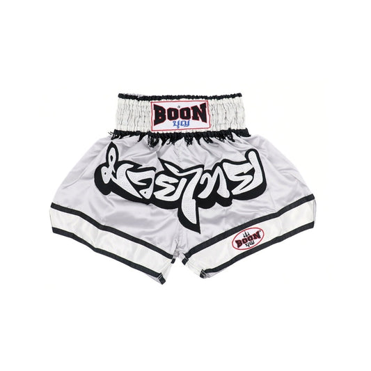 Boon [MT20] "Grey/White" Muay Thai Shorts