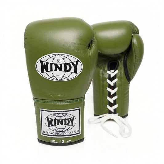 Windy [BGL] Lace Up Boxing Gloves Olive Green