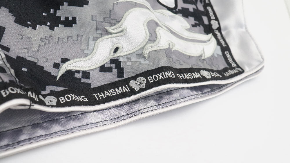 THAISMAI Camo Grey Muay Thai Shorts