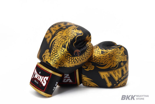 Twins Special [FBGV-49] Dragon Boxing Gloves Black/Gold