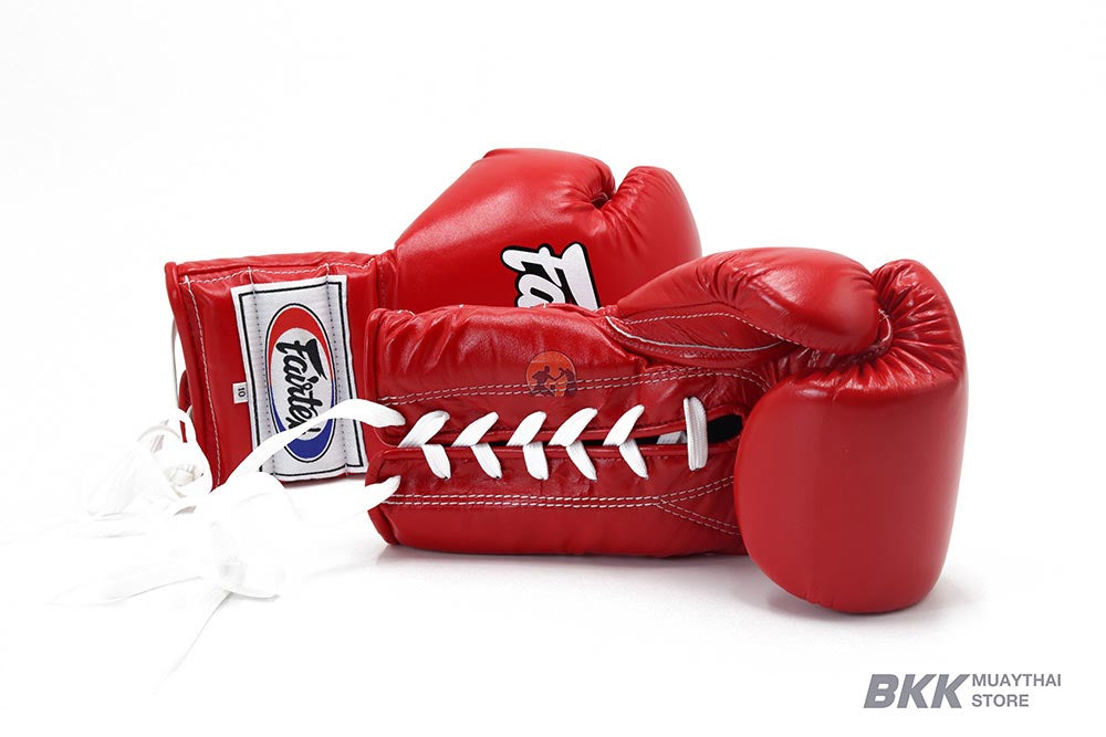 Fairtex Lace-Up Pro Training Gloves [BGL7] Lace Up Pro Training Gloves Mexican Style - Red