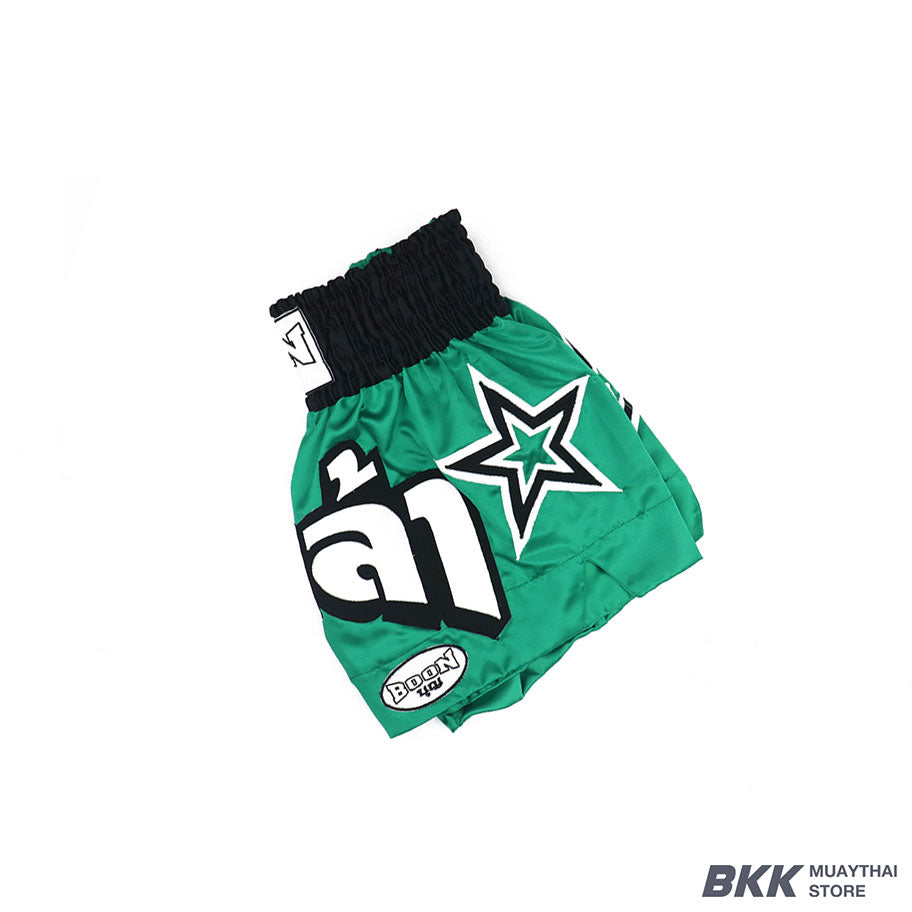 Boon [MT13] ''GREEN STARS'' Muay Thai Shorts
