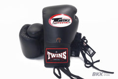 Twins Special Lace up competition gloves [BGLL-1] Black