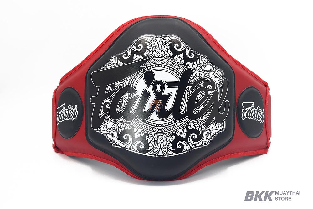 Fairtex [BPV2] Leather Belly Pad Red