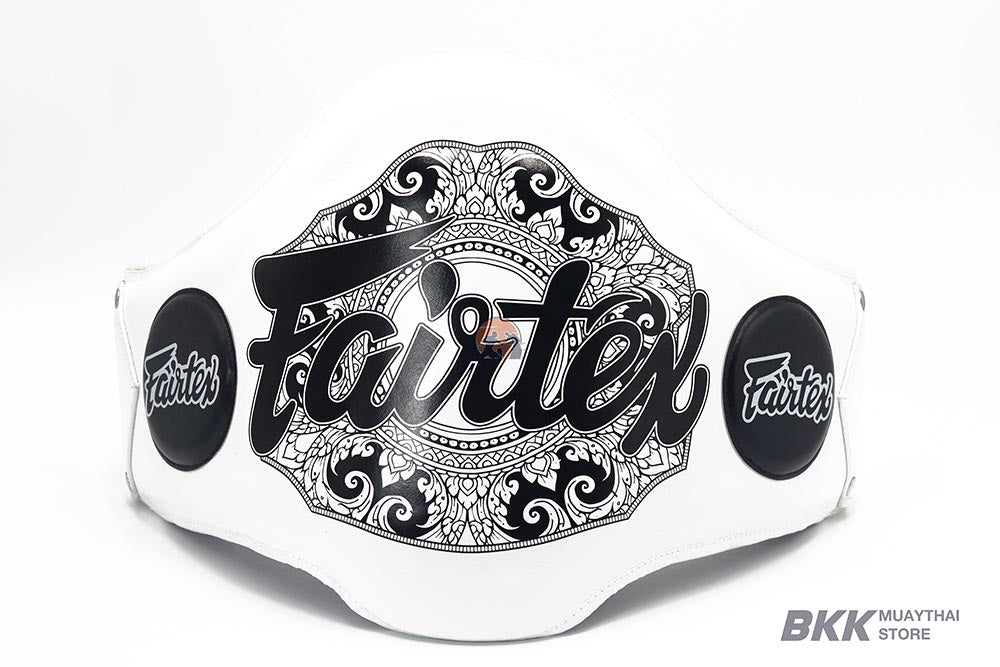 Fairtex [BPV2] Lightweight Leather Belly Pad White