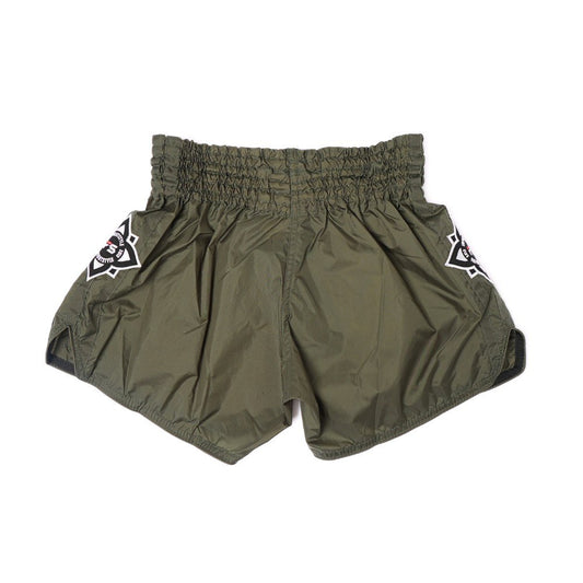 INFIGHTSTYLE Lotus Olive Green Muay Thai Shorts