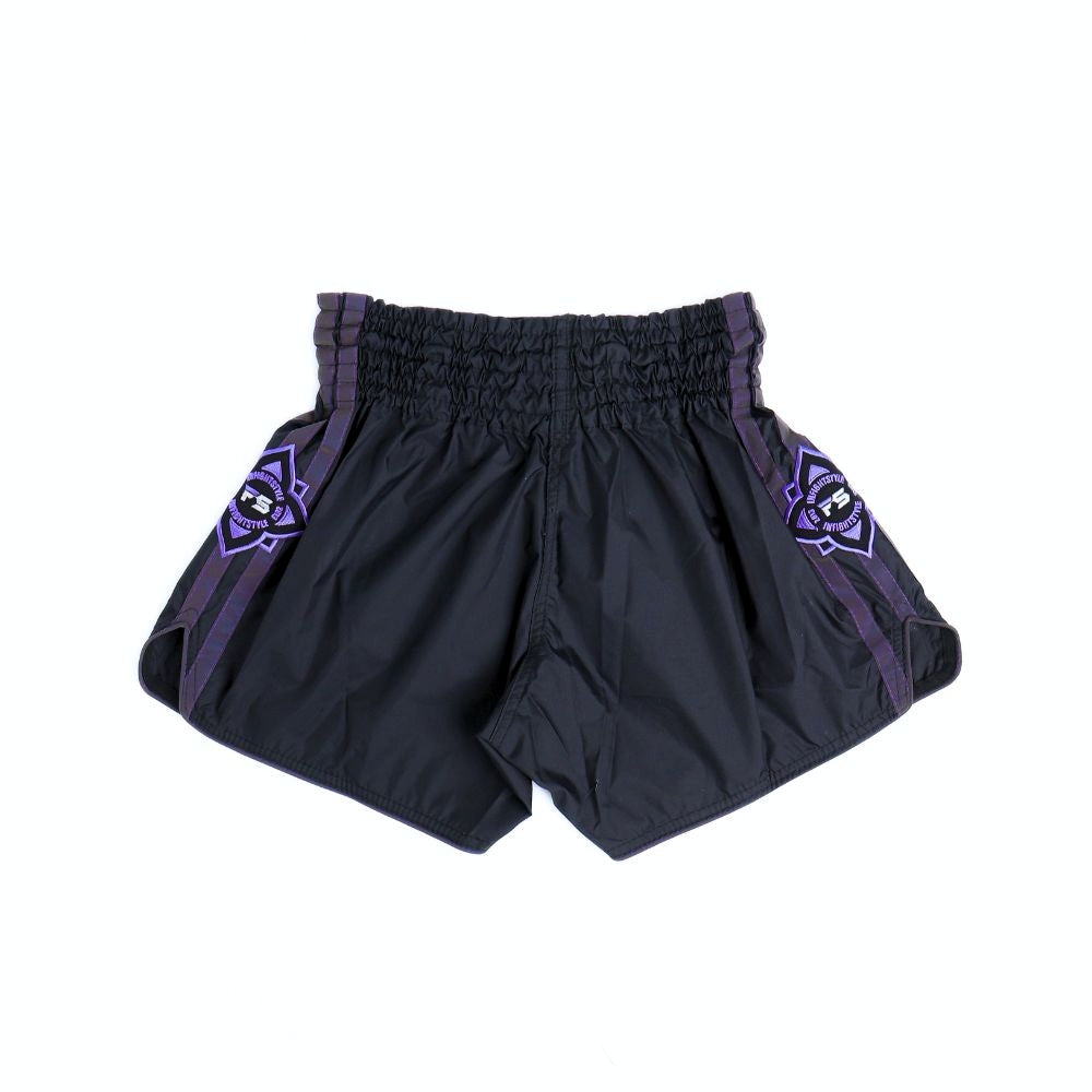 INFIGHTSTYLE Muay Thai Shorts Lotus Purple Reflective