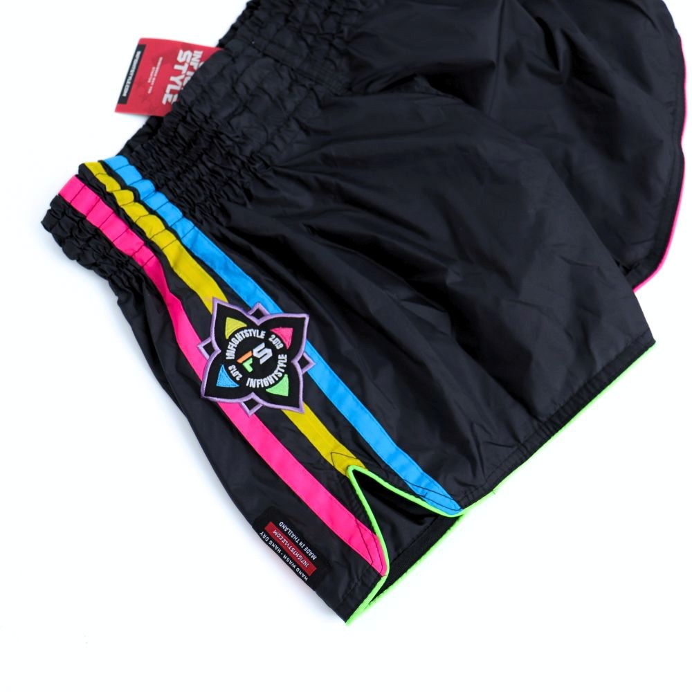 INFIGHTSTYLE Nylon Lotus Retro  Prisma Muay Thai Shorts
