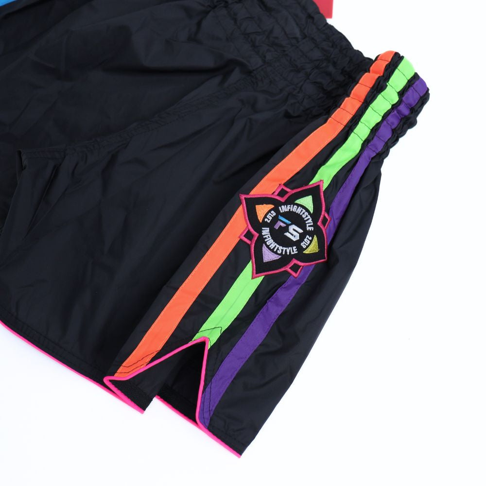 INFIGHTSTYLE Nylon Lotus Retro  Prisma Muay Thai Shorts