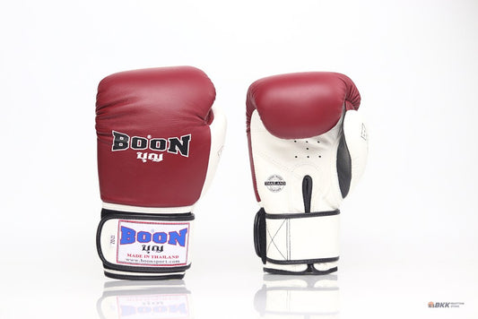 Boon [BGCR] Compact Velcro Gloves Maroon/White