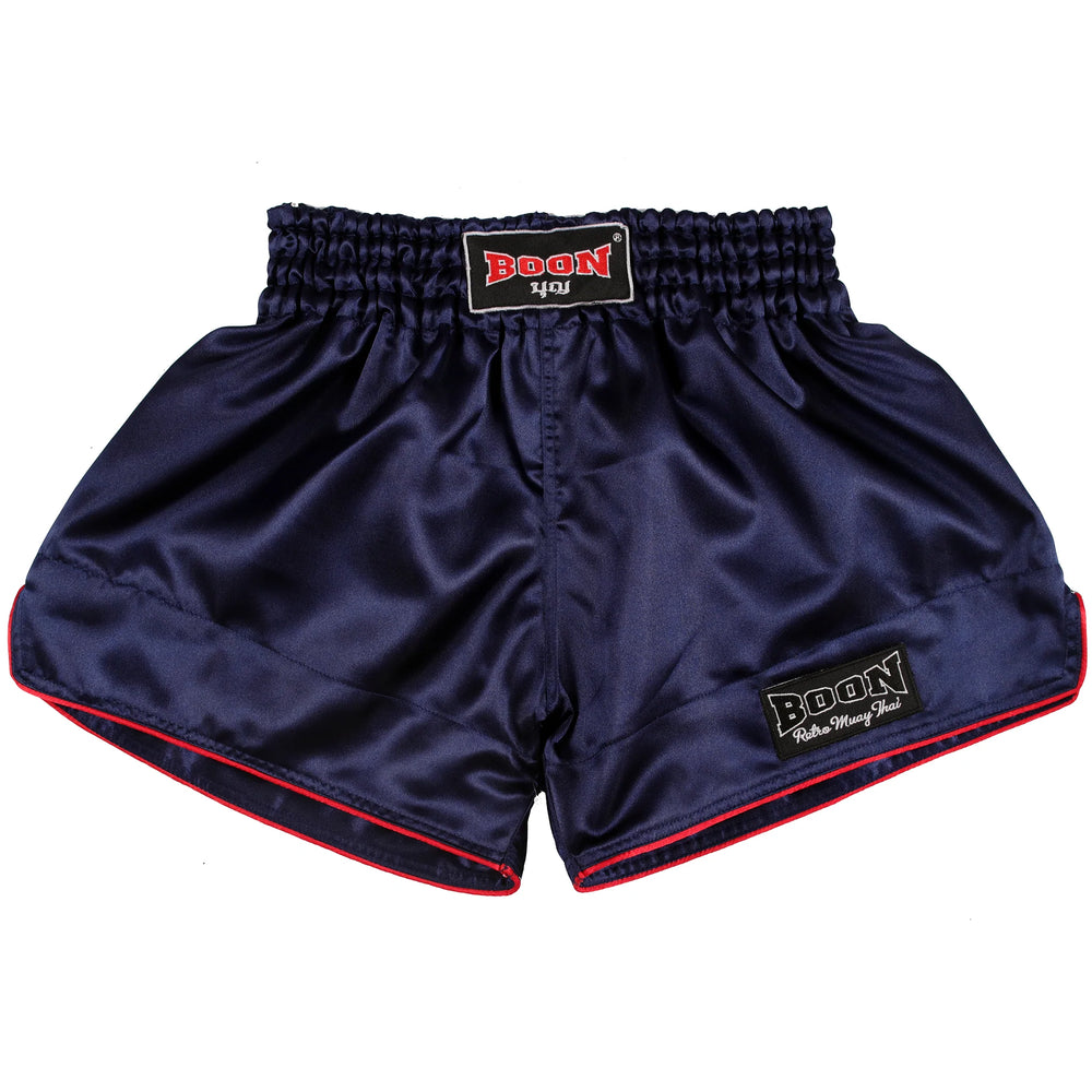 Boon [BRS] Retro Muay Thai Shorts Navy Blue