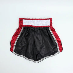 THAISMAI Muay Thai Boxing Shorts Black/Burgundy