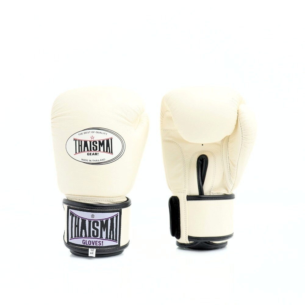 THAISMAI [BG124] Muay Thai Boxing Gloves White