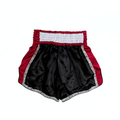THAISMAI Classic Muay Thai Boxing Shorts Black/Burgundy