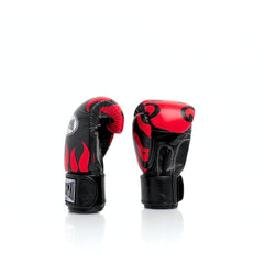 ThaiSmai Flame Muay Thai Boxing Gloves Black/Red
