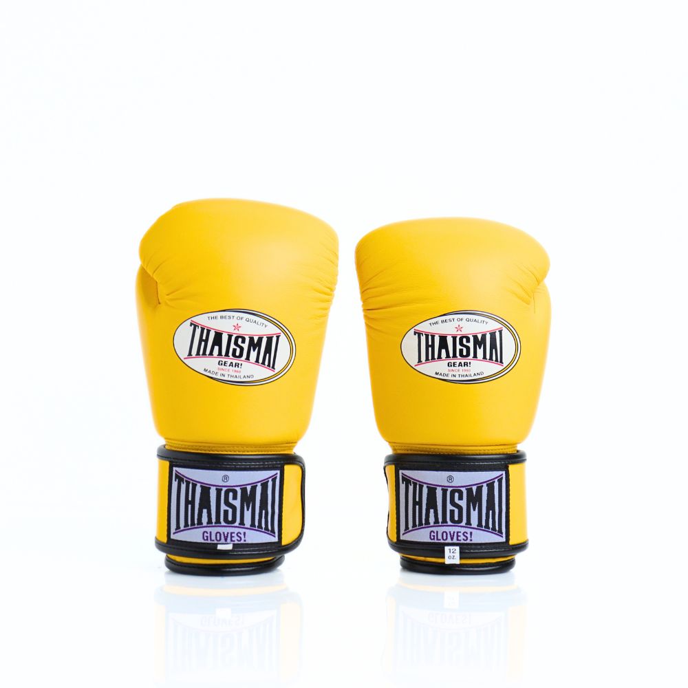 THAISMAI [BG124] Muay Thai Boxing Gloves Yellow