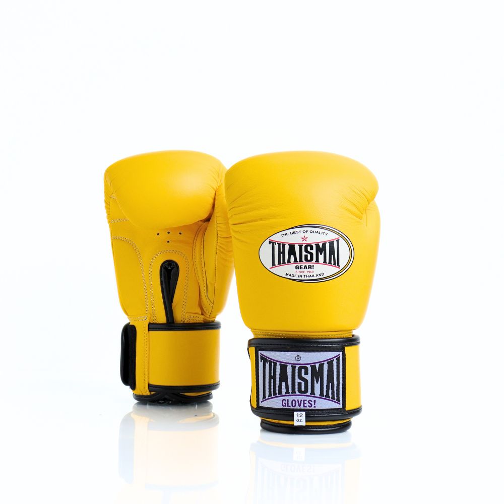 THAISMAI [BG124] Muay Thai Boxing Gloves Yellow