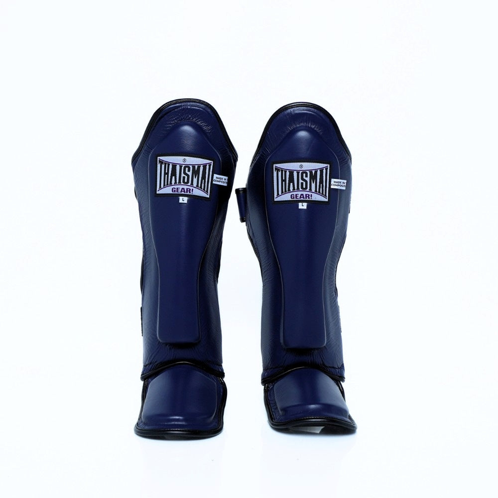 THAISMAI [LP184] Muay Thai Shin Guards Navy Blue